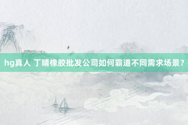 hg真人 丁晴橡胶批发公司如何霸道不同需求场景？