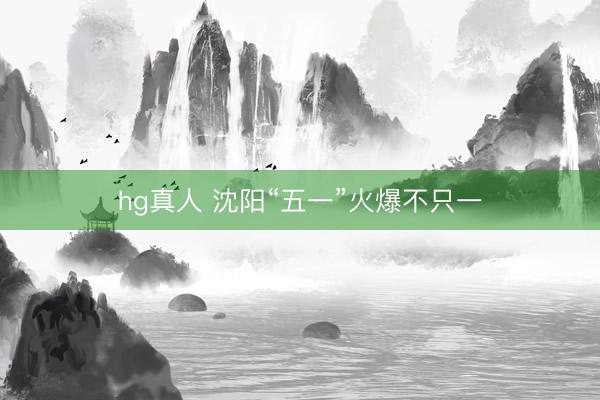 hg真人 沈阳“五一”火爆不只一