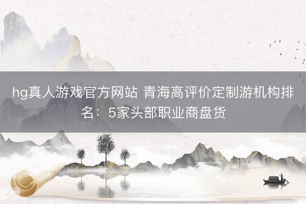 hg真人游戏官方网站 青海高评价定制游机构排名：5家头部职业商盘货
