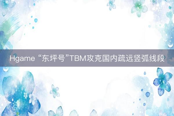 Hgame “东坪号”TBM攻克国内疏远竖弧线段